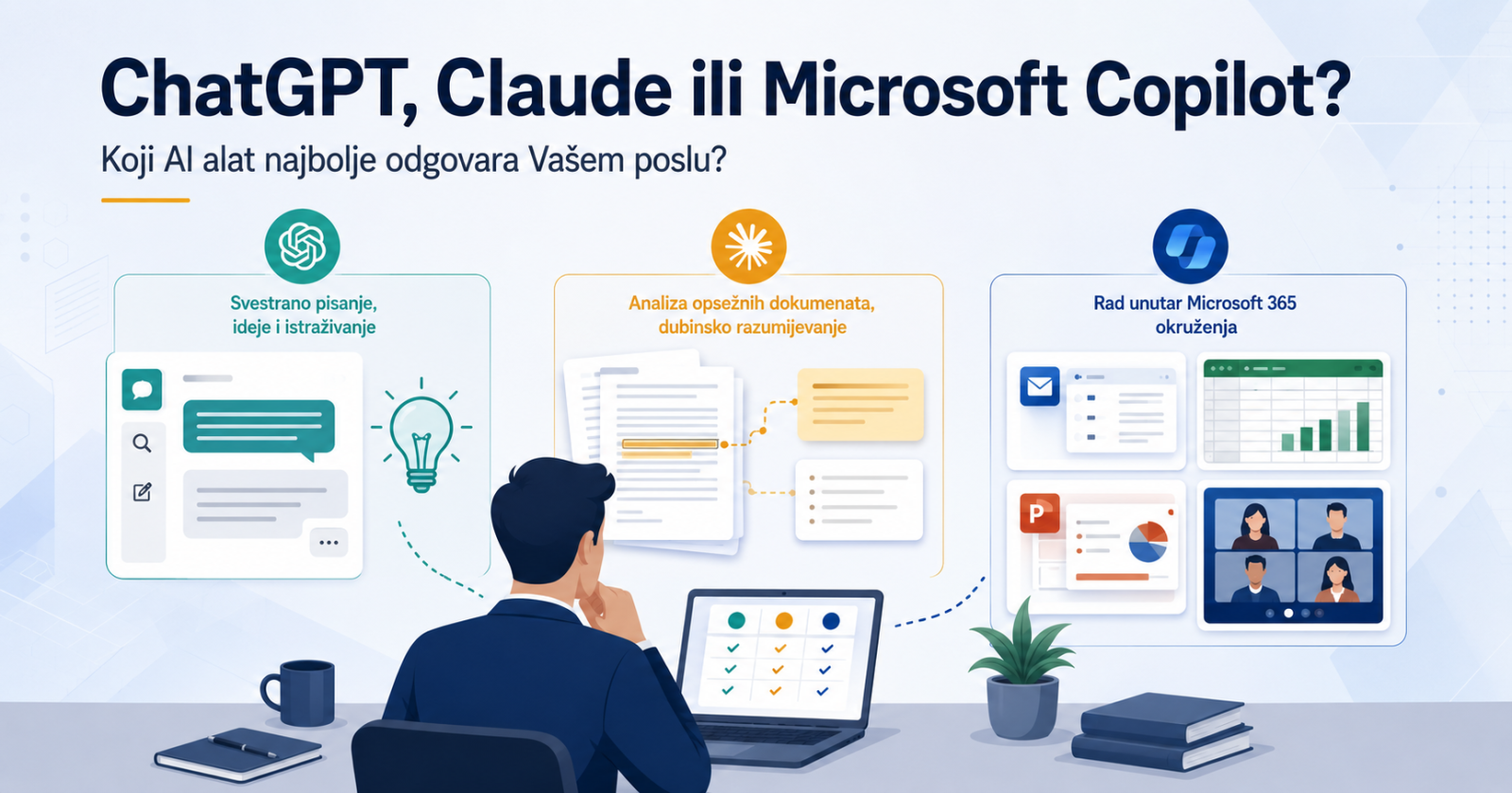 ChatGPT, Claude ili Microsoft Copilot: koji AI alat najbolje odgovara Vašem poslu?